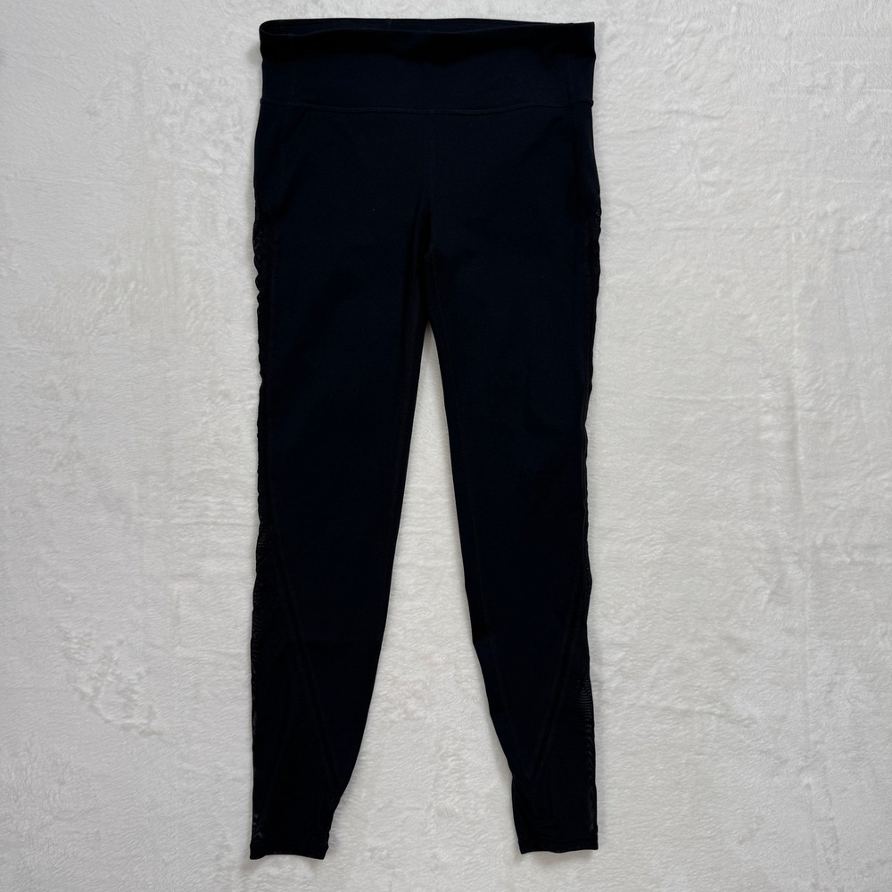 GapFit Leggings Womens S‎ Black Blackout Technology Mesh Panel Athletic Pants